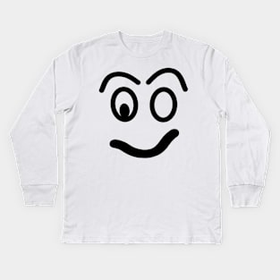 Funny face - smiley. Kids Long Sleeve T-Shirt